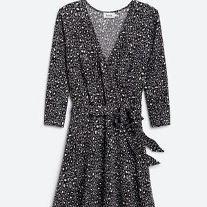 LIbby faux wrap knit dress XL NWT